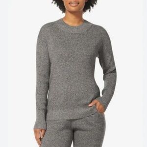 Tommy John Grey Crew Neckline Ribbed Lounge Knit Sweatshirt size‎ M